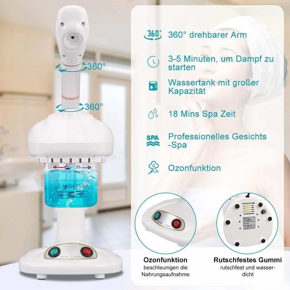 Cocoarm C-4 Kosmetologinen Höyrypuhdistin Kasvoille hinta ja tiedot | Kasvojen puhdistus- ja hierontalaitteet | hobbyhall.fi