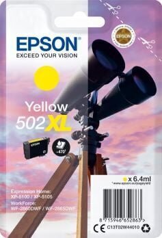 EPSON BINOCULARS SINGLEPACK YELLOW 502XL INK hinta ja tiedot | Mustekasetit | hobbyhall.fi