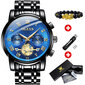 Miesten Kvartsikello Wirstwatches Blackblue hinta ja tiedot | Miesten kellot | hobbyhall.fi