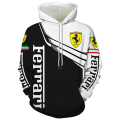 (F-89-XXS）Ferrari Logo 3D Print Spring Summer Hoodie Miesten hinta ja tiedot | Miesten puserot ja hupparit | hobbyhall.fi