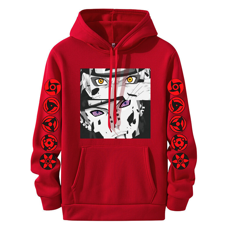 (punainen-S）Anime Akatsuki Miesten Unisex Hip Hop Harajuku Miesten Hupparit hinta ja tiedot | Miesten puserot ja hupparit | hobbyhall.fi