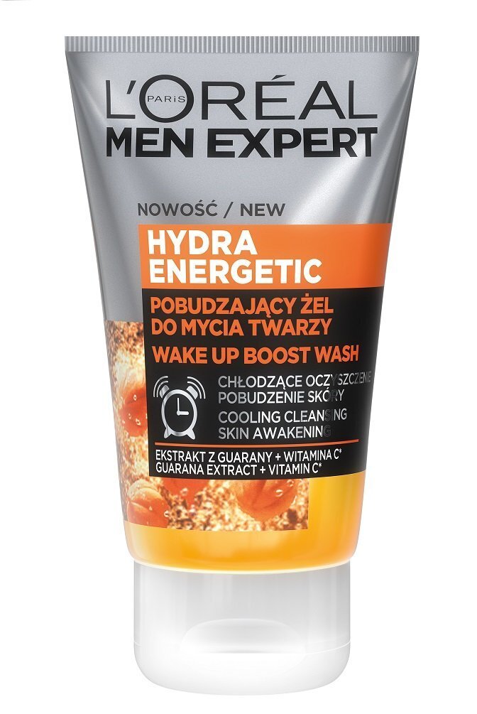 Virkistävä kasvojenpesugeeli L'Oréal Men Expert Hydra Energetic Wake Up Boost hinta ja tiedot | Kasvojen puhdistusaineet | hobbyhall.fi