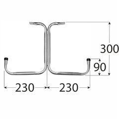 HST Seinäkoukku T 300x230x90 mm hinta ja tiedot | Käsityökalut | hobbyhall.fi