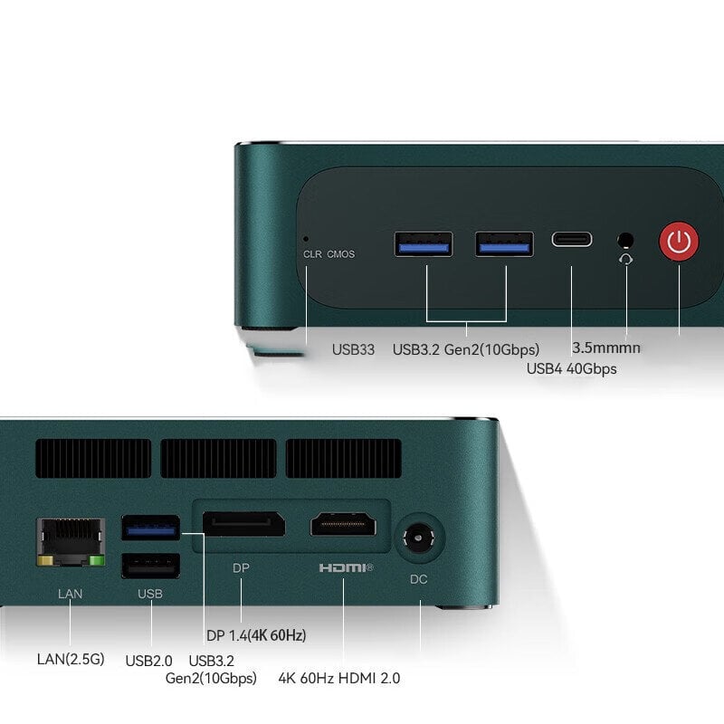 Mini PC Tietokone LingKe SER6ProA AMD7735HS 16G-DDR5 1TB SSD WIFI6 win11 HDMI 4.75GHz Bluetooth5.2 hinta ja tiedot | Pöytätietokoneet | hobbyhall.fi