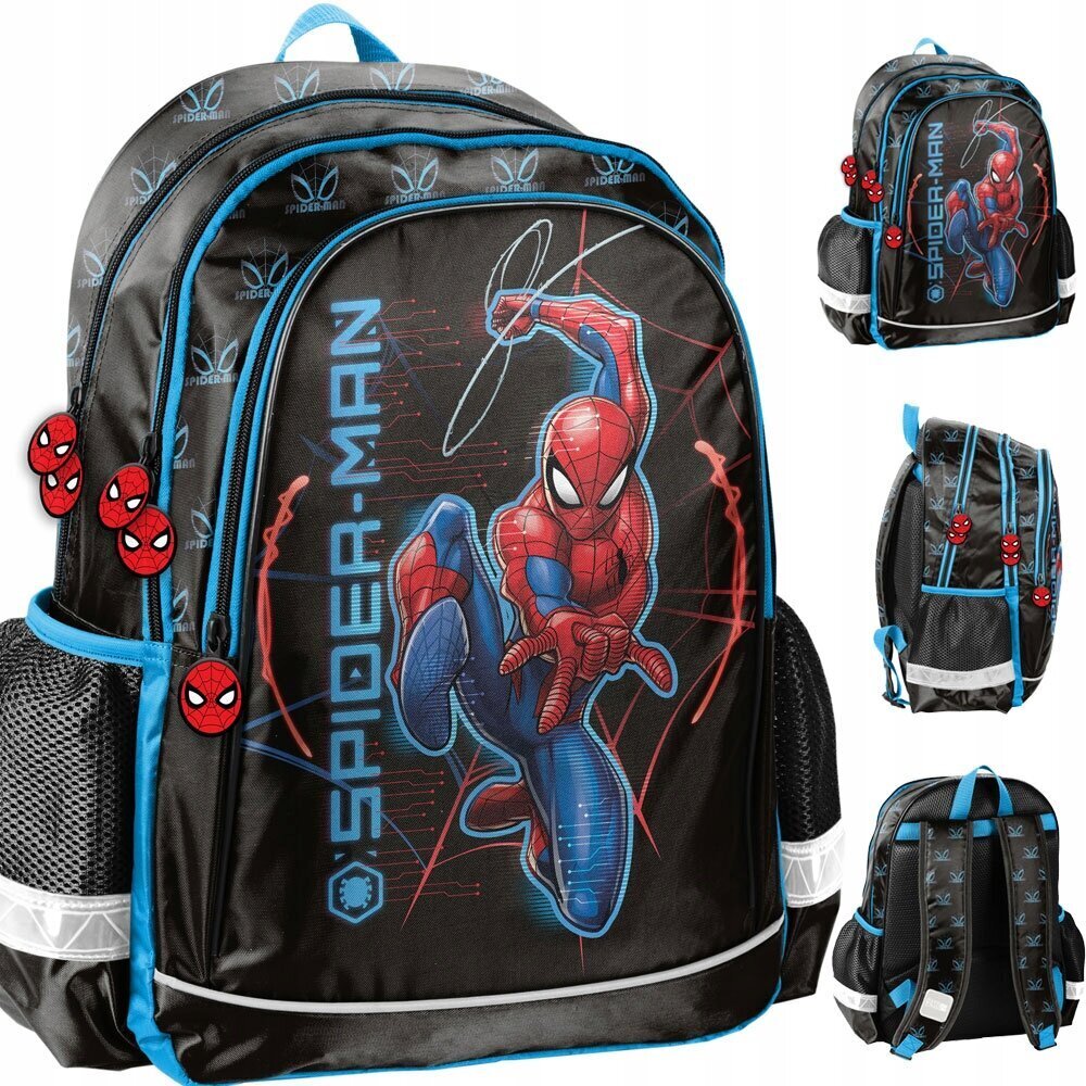 Koulureppu Paso Spiderman SP23PA-081, 22 l, 41x30x18 cm hinta ja tiedot | Koulureput ja -laukut | hobbyhall.fi