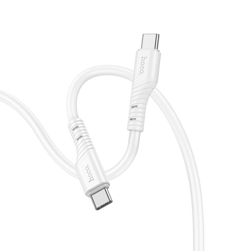 Kaapeli USB Hoco X97 60W USB-C to USB-C 1.0m valkoinen hinta ja tiedot | Puhelinkaapelit | hobbyhall.fi