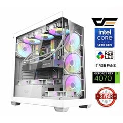 MDATA GAMING Core i7-14700F 32GB 1TB SSD RTX 4070 12GB NoOs hinta ja tiedot | Pöytätietokoneet | hobbyhall.fi