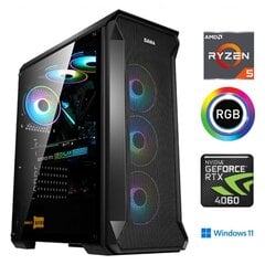 MULTI GAMING Ryzen 5 5500 32GB 512GB SSD RTX 4060 8GB Windows 11 hinta ja tiedot | Pöytätietokoneet | hobbyhall.fi