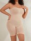 Plus Solid Tube Shapewear Bodysuit·Beige·2XL hinta ja tiedot | Naisten aluspaidat | hobbyhall.fi