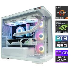 Tietokone MonsterX Ryzen 7 7800X3D 32GB 2TB NVME RTX4070TiSuper hinta ja tiedot | Pöytätietokoneet | hobbyhall.fi