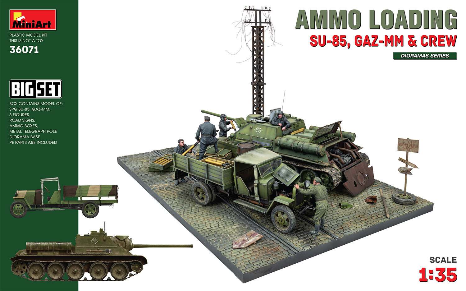 Liimattava malli MiniArt 36071 Big Set Ammo Loading 1/35 hinta ja tiedot | Koottavat pienoismallit | hobbyhall.fi