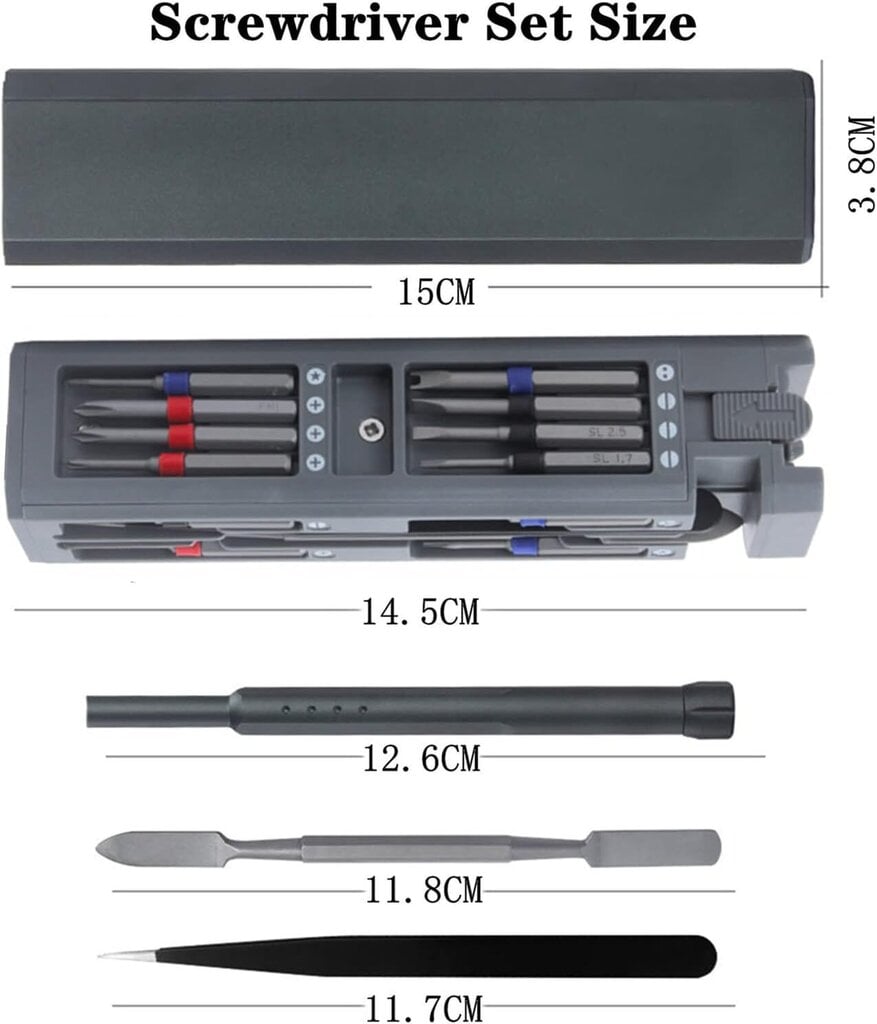Tarkkuusruuvimeisselisarja, 31 in 1 -miniruuvimeisselisarja, minitarkkuusruuvimeisselin korjaussarja kelloille, laseille, matkapuhelimille, tietokoneille hinta ja tiedot | Käsityökalut | hobbyhall.fi