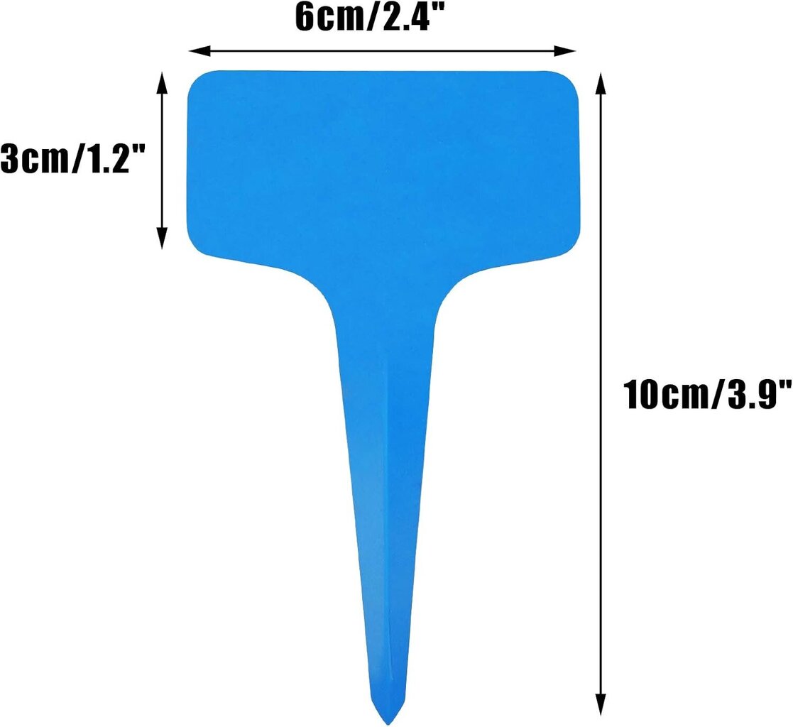 Pakkauksessa 100 kpl kasvitulppia ulkosadepuutarhakylttiin, 6 x 10 cm, sininen hinta ja tiedot | Puutarhatyökalut | hobbyhall.fi