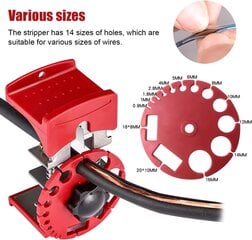 Käsin kuparilangan kuorintakone, kannettava kaapelin kuorintakone 0,9-16 mm:n kaapelin kuparilangalle, kaapelinpoistokone, kuorintatyökalu, kaapelin kuorintakone hinta ja tiedot | Puutarhatyökalut | hobbyhall.fi