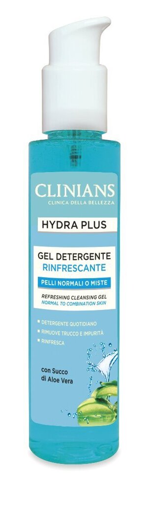 Virkistävä puhdistusgeeli Clinians Hydra Plus normaalille iholle ja sekaiholle, 150 ml hinta ja tiedot | Kasvojen puhdistusaineet | hobbyhall.fi