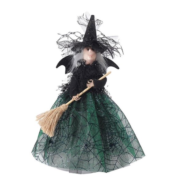 Witch Doll Ornament Halloween Doll Haunted House Rekvisiitta Party Desktop Sisustus