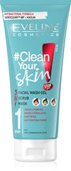 Clean Your Skin -3in1-kuorinta/naamio/geeli, 200 ml hinta ja tiedot | Kasvojen puhdistusaineet | hobbyhall.fi