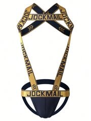 Jockmail yhden olkahihnan 2-in-1 Jockstrap alusvaatteet miehille, stringit ja shortsit yhdistetyt, sopivat urheiluun ja kiusauksiin · Keltainen · XL hinta ja tiedot | Miesten sukat | hobbyhall.fi