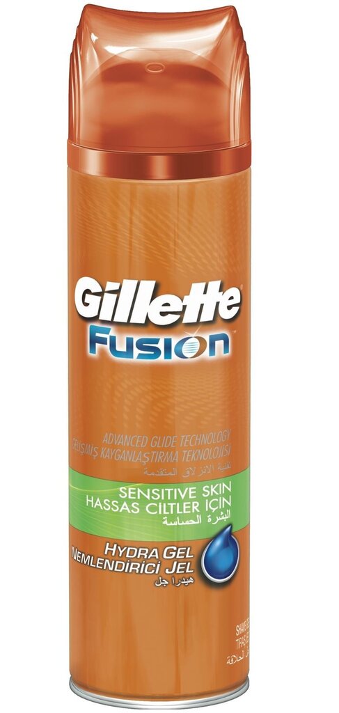Gillette Fusion Hydra Gel Sensitive Skin parranajogeeli miehille 200 ml hinta ja tiedot | Parranajo ja karvanpoisto | hobbyhall.fi