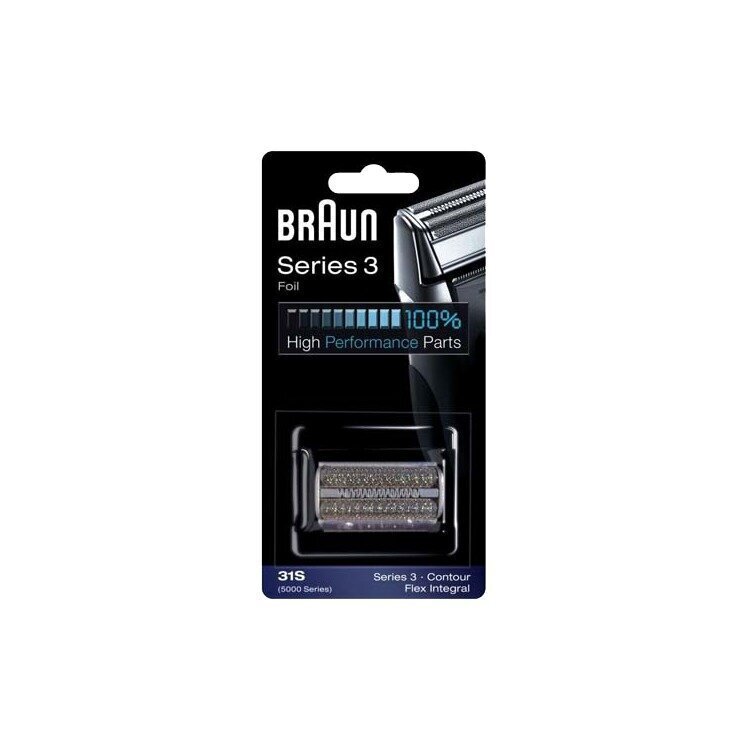 BRAUN TERÄVERKKO JA TERÄ 31S - hopea, 5000/6000-series, Series-3, Contour Flex XP, Flex Integral (6550, 6525, 6522, 6520, 6515, hinta ja tiedot | Parranajo ja karvanpoisto | hobbyhall.fi