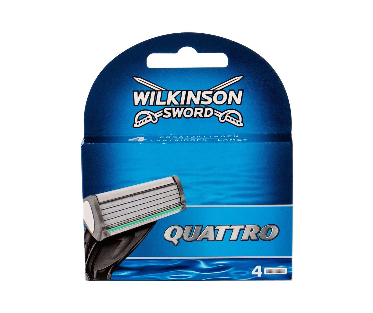 Wilkinson Sword Quattro partaterät miehille 4 kpl. hinta ja tiedot | Parranajo ja karvanpoisto | hobbyhall.fi