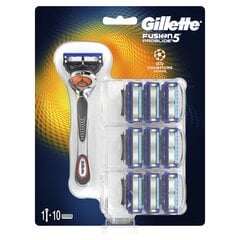 Sarja Gillette Fusion 5 Proglide: partakone + ajopäät 10 kpl hinta ja tiedot | Parranajo ja karvanpoisto | hobbyhall.fi