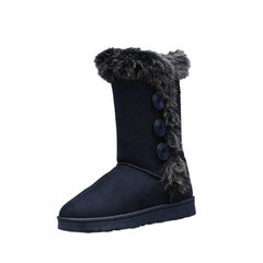 (35-Blue)2024 Talvi EUR 35-41 Naisten lumikengät Vedenpitävät Lady Cotton Slip-on saappaat Fashion Fox Fur 4 väriä hinta ja tiedot | Monot | hobbyhall.fi