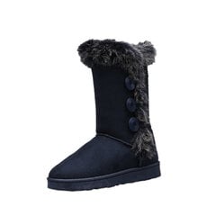 (38-Blue)2024 Talvi EUR 35-41 Naisten lumikengät Vedenpitävät Lady Cotton Slip-on saappaat Fashion Fox Fur 4 väriä hinta ja tiedot | Monot | hobbyhall.fi