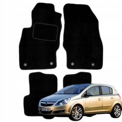 Lattiamatot Opel Corsa D VELOR 2007-2014 B hinta ja tiedot | Auton tekstiilimatot | hobbyhall.fi