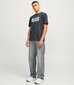 Jack & Jones Miesten T-paita 12262662*01, tummanharmaa/for 5715608967369 hinta ja tiedot | Miesten T-paidat | hobbyhall.fi