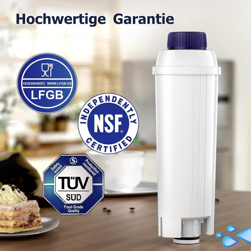 ARETHONE Veden suodatin De'Longhi DLSC002 -kahvikoneille, 8 kpl. hinta ja tiedot | Kahvinkeittimen tarvikkeet | hobbyhall.fi