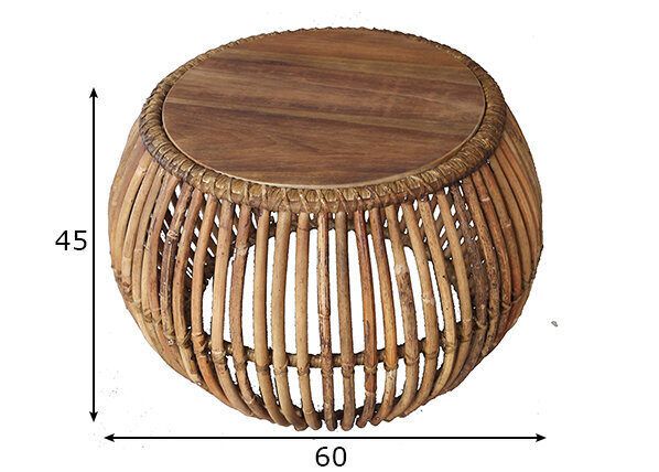 Sohvapöytä Rattan Ø 60 cm hinta ja tiedot | Sohvapöydät | hobbyhall.fi