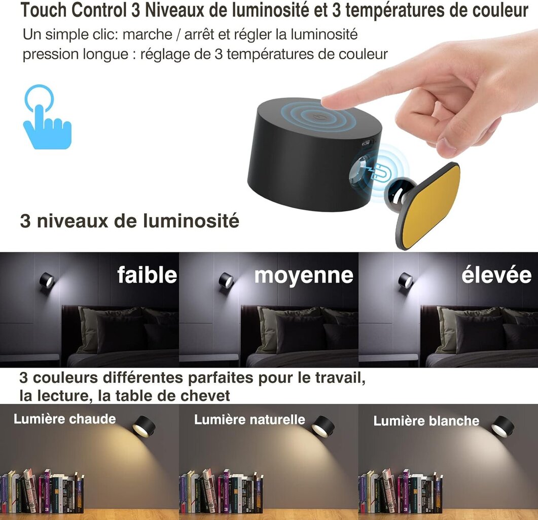 Sisäseinävalaisin, Touch LED-seinävalaisin USB-latausportilla Touc hinta ja tiedot | Seinävalaisimet | hobbyhall.fi