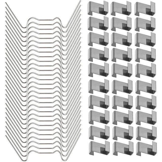 100 st växthusclips för glas, växthusvind i rostfritt stål hinta ja tiedot | Tablettien lisätarvikkeet | hobbyhall.fi