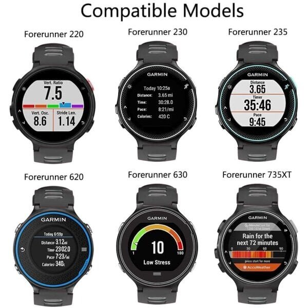 Garmin Forerunner 220/230/235/620/630/735XT rannekoru silikoni Vastaus hinta ja tiedot | Kellot | hobbyhall.fi