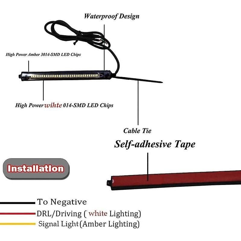 Moottoripyörän led-haarukan suuntavilkut Drl Running Light hinta ja tiedot | Moottoripyörien lisätarvikkeet | hobbyhall.fi