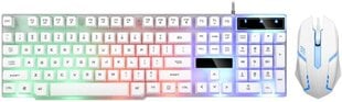 langallinen näppäimistöhiirisarja GTX300 Combo Kit LED-taustavalo, valkoinen hinta ja tiedot | Tablettien lisätarvikkeet | hobbyhall.fi