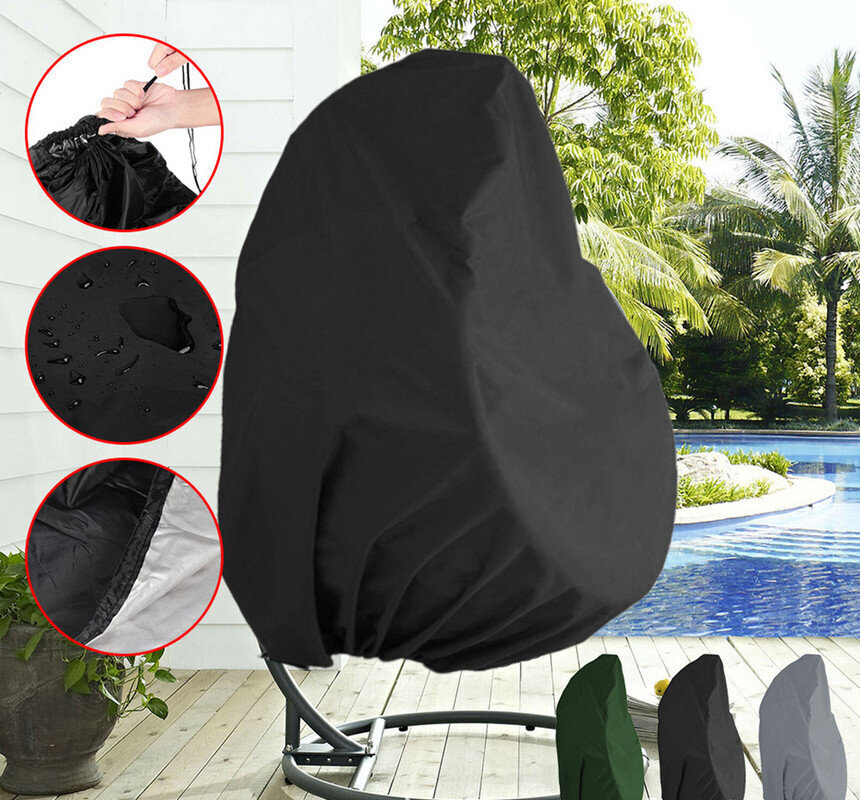 Hammock Cover Swing tuolin suojapäällinen 1 Patio Egg Keinutuoli Uimatuoli Sadesuoja Vedenpitävä Hengittävä hinta ja tiedot | Ruokapöydän tuolit | hobbyhall.fi