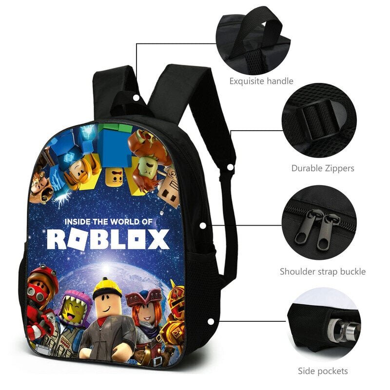 3D Roblox Opiskelijalaukku Lounaslaukku Penaalireppu 3kpl/setti hinta ja tiedot | Penaalit | hobbyhall.fi