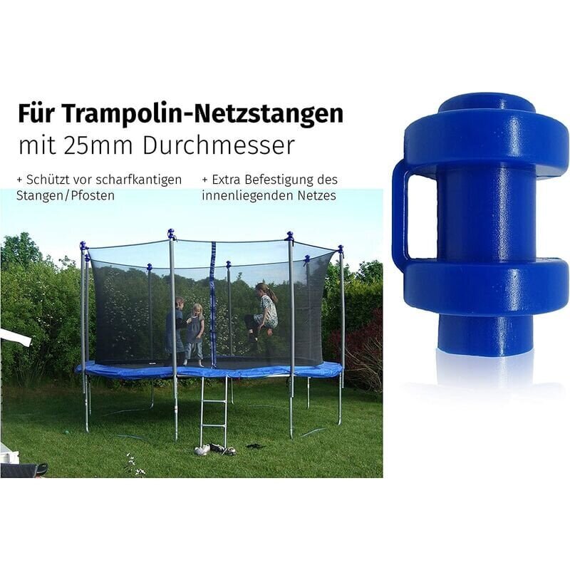 Turvaverkon vaihto 8 Trampoliiniverkkotangon päätykappaletta 25mm Sininen hinta ja tiedot | Puutarhatyökalut | hobbyhall.fi