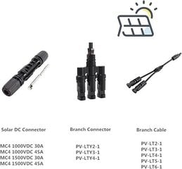 Sarja 5 aurinkokennoliitintä MC4 napa aurinkokennokontaktori 1000V 30A hinta ja tiedot | Puutarhatyökalut | hobbyhall.fi