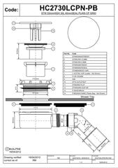 Suihkun sifoni McAlpine HC2730-PB / 90 hinta ja tiedot | Vesilukot | hobbyhall.fi