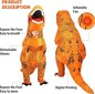 Lasten ja aikuisten dinosauruksen puhallettava roolileikkiasu Tyrannosaurus Rex Anime Sarjakuvajuhlapuku Halloween-asu Oranssi - Aikuinen 150-190cm hinta ja tiedot | Naamiaisasut | hobbyhall.fi