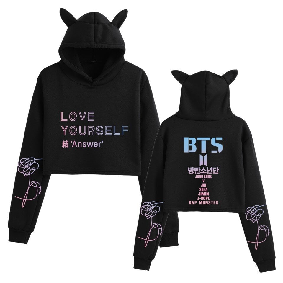 BTS Unisex Casual Print -huppari hinta ja tiedot | Tyttöjen paidat | hobbyhall.fi