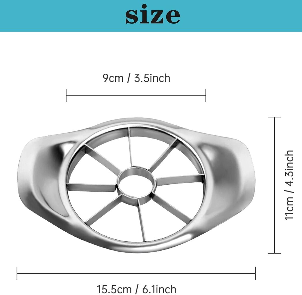 RUCUDIM Ruostumattomasta teräksestä valmistettu omenanleikkuri hinta ja tiedot | Keittiövälineet | hobbyhall.fi