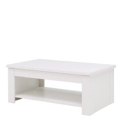 Rondo säädettävä sohvapöytä, valkoinen/valkoinen korkeakiiltoinen hinta ja tiedot | Sohvapöydät | hobbyhall.fi