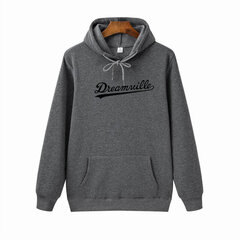 (HW0092Tummanharmaa-1-M）Hupparit Miesten Hip Hop DREAMVILLE J Cole Logo Hupullinen Prey Letter hinta ja tiedot | Miesten puserot ja hupparit | hobbyhall.fi