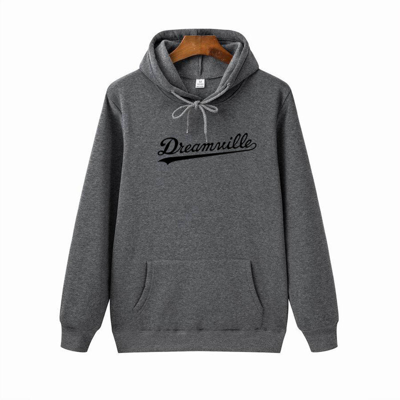 (HW0092Tummanharmaa-1-M）Hupparit Miesten Hip Hop DREAMVILLE J Cole Logo Hupullinen Prey Letter hinta ja tiedot | Miesten puserot ja hupparit | hobbyhall.fi