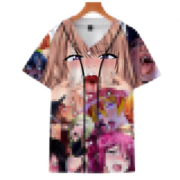 (pesäpallo t paita2-XS） 3D Ahegao Hoodie collegepaita Hupullinen Miesten Ujo Tyttö Face Cosplay-vaatteet