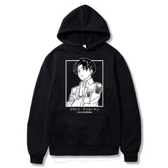 (Black05-S）Anime Attack on Titan AOT Merch Ackerman Levi Scout Regimentin painetut hupparit hinta ja tiedot | Miesten puserot ja hupparit | hobbyhall.fi